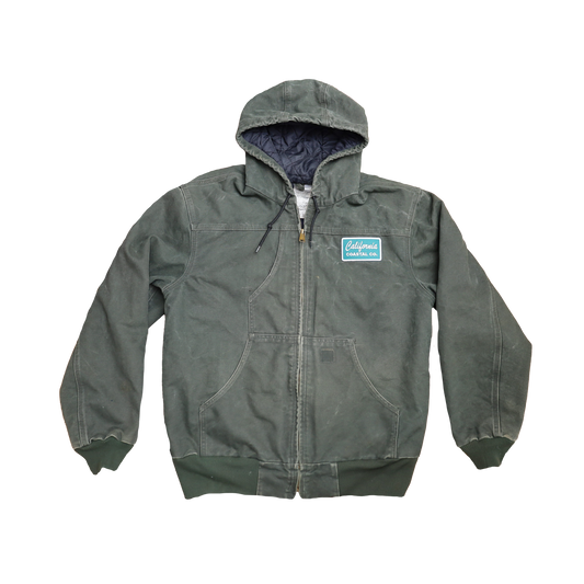 Vintage Green Hooded Jacket