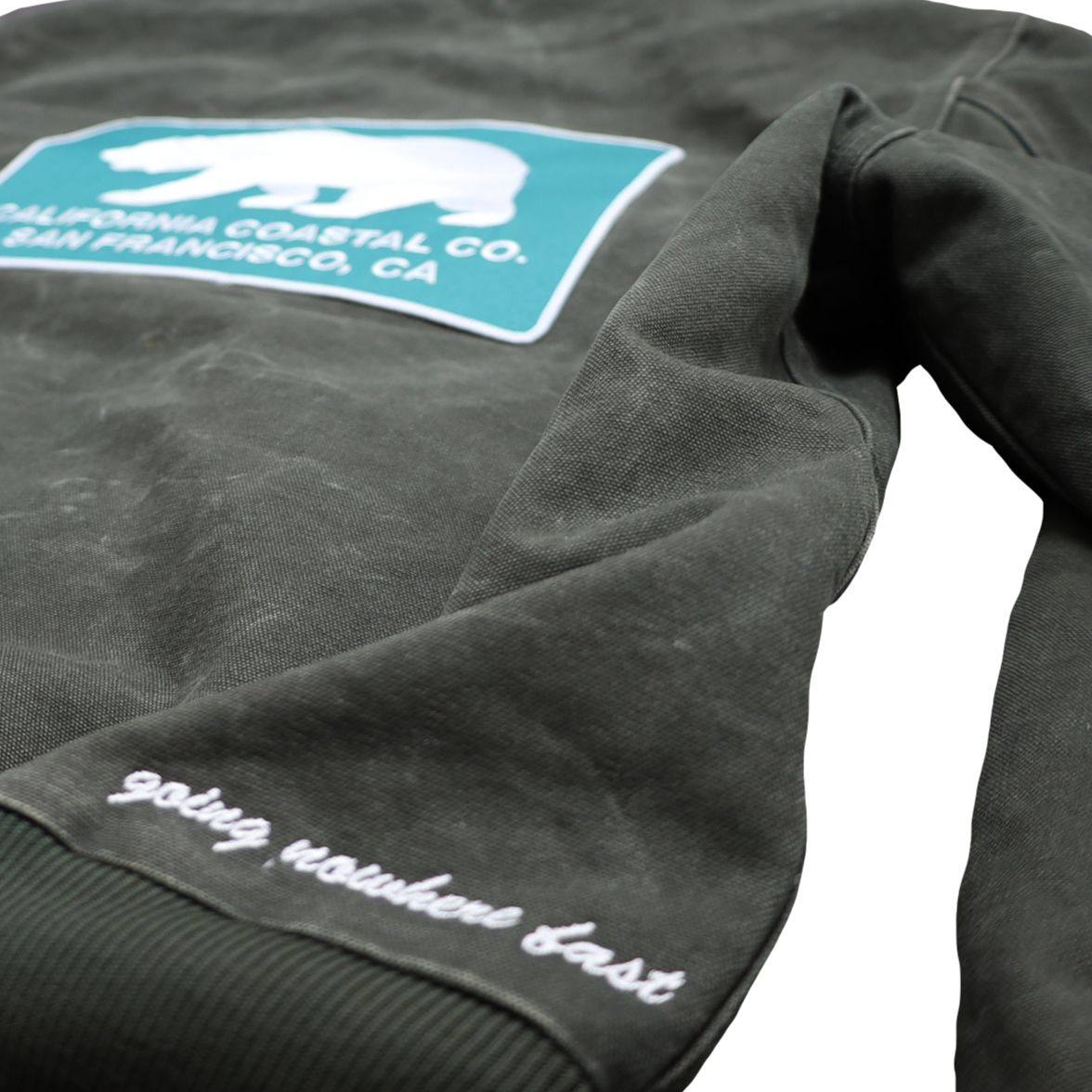 Vintage Green Hooded Jacket